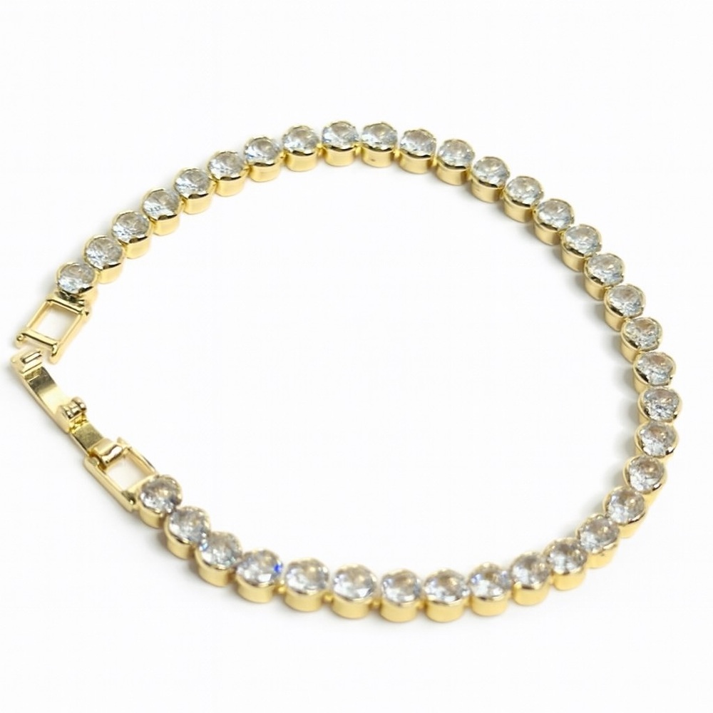 18k gold filled 🥂Simulating Diamond Tennis Bracelet 🥂